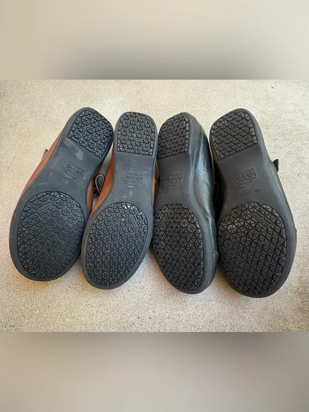 2X ABEO Abby Womens 10 Black/Brown Leather Mary Jane Casual Comfort Shoes Lot